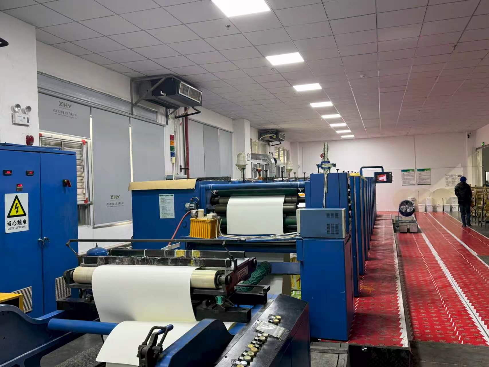 Production line coating and printing paper